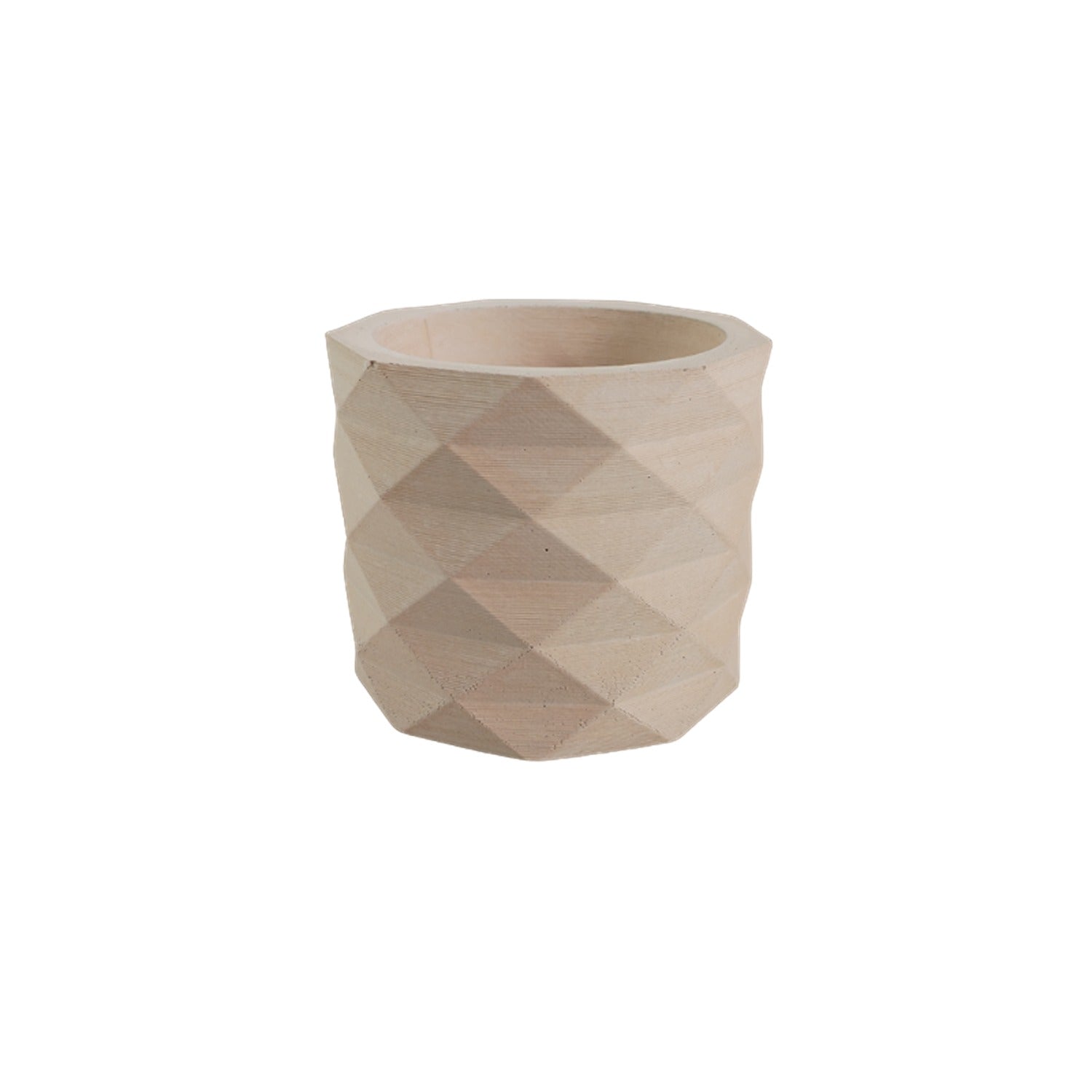 Matera de mesa Lira Nude 7x6cm de Cemento Circular de 0.2 Litros - Jardineria | Bylmo