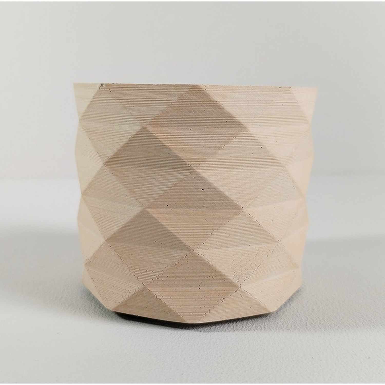 Matera de mesa Lira Nude 7x6cm de Cemento Circular de 0.2 Litros - Jardineria | Bylmo