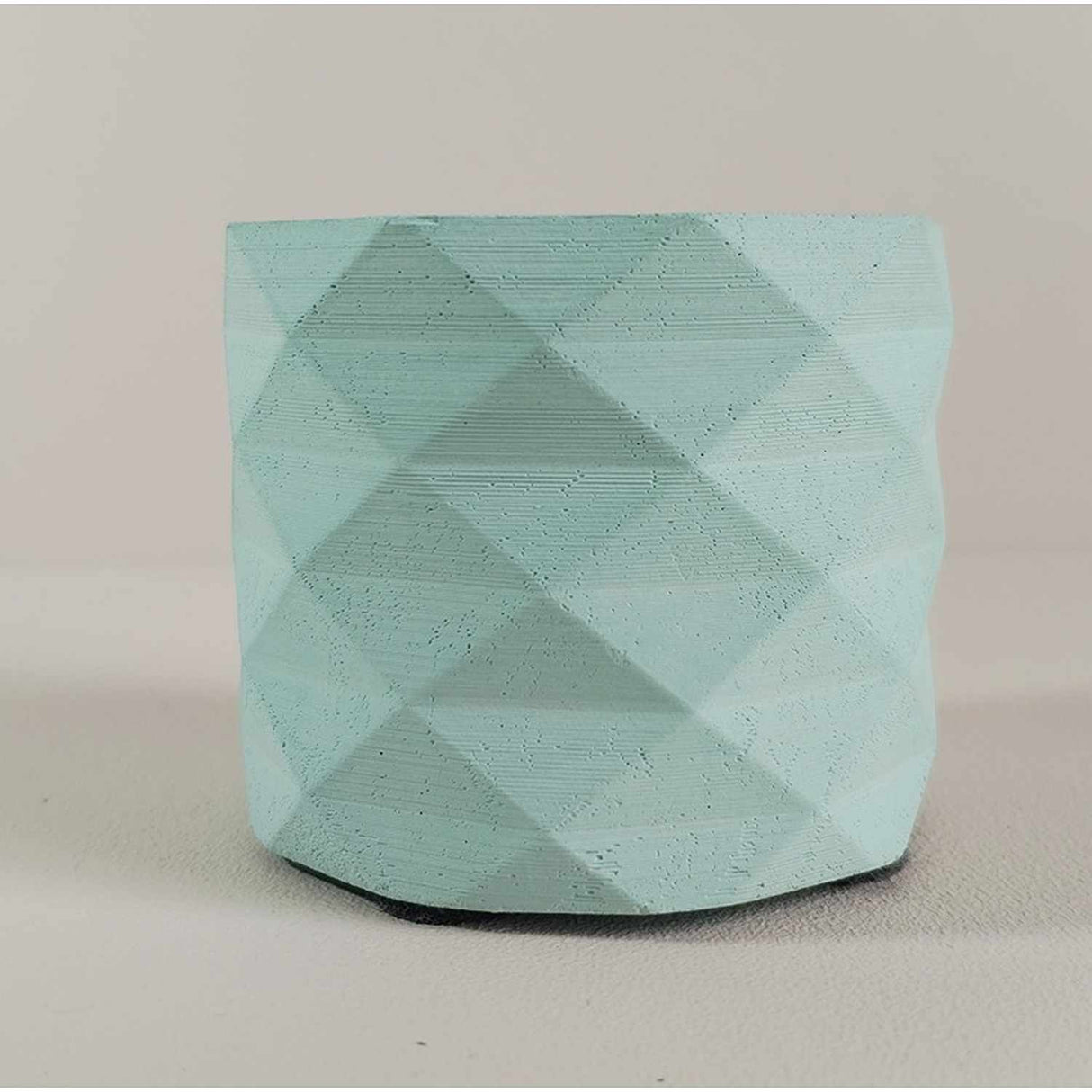 Matera de mesa Lira Aguamarina 7x6cm de Cemento Circular de 0.2 Litros - Jardineria | Bylmo
