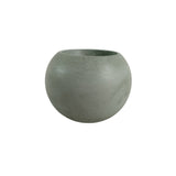 Matera de mesa Luna Verde Oliva 6x7cm de Cemento Circular de 0.2 Litros - Jardineria | Bylmo