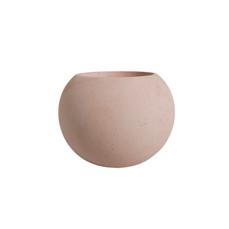 Matera de mesa Luna Palo de Rosa 6x7cm de Cemento Circular de 0.2 Litros - Jardineria | Bylmo