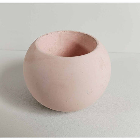 Matera de mesa Luna Palo de Rosa 6x7cm de Cemento Circular de 0.2 Litros - Jardineria | Bylmo