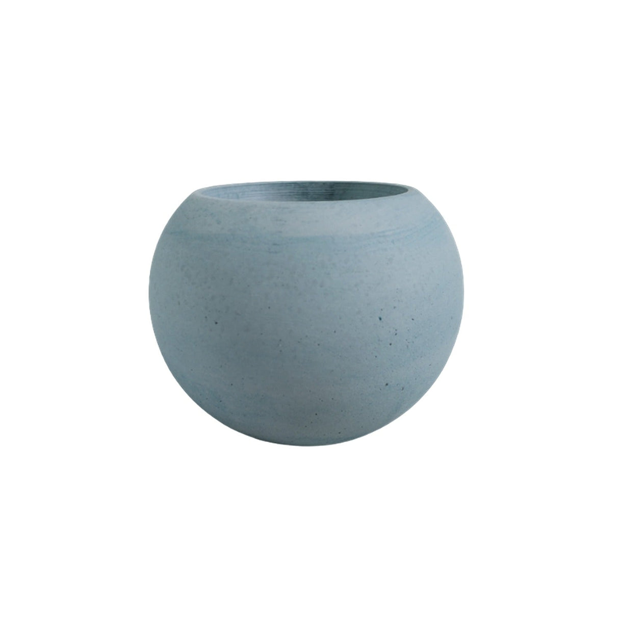 Matera de mesa Luna Azul Petróleo 6x7cm de Cemento Circular de 0.2 Litros - Jardineria | Bylmo