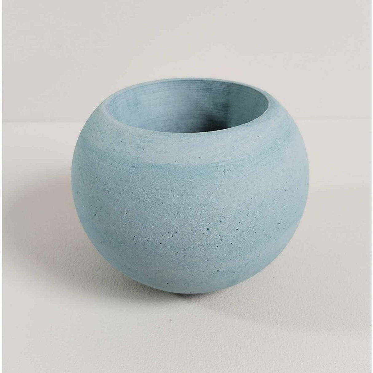 Matera de mesa Luna Azul Petróleo 6x7cm de Cemento Circular de 0.2 Litros - Jardineria | Bylmo