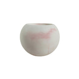 Matera de mesa Luna Mármol Rosa 6x7cm de Cemento Circular de 0.2 Litros - Jardineria | Bylmo