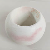 Matera de mesa Luna Mármol Rosa 6x7cm de Cemento Circular de 0.2 Litros - Jardineria | Bylmo