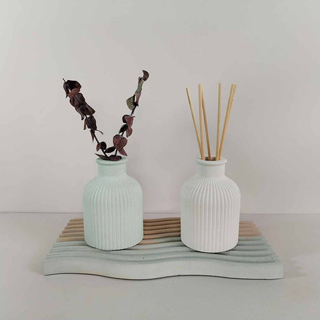 Bandeja Olas Nude y Menta 25 cm Minimalista - Utensilios y Accesorios | Bylmo