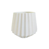 Matera de mesa Salma Blanco 12x11cm de Cemento Conica de 0.4 Litros - Jardineria | Bylmo