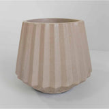 Matera de mesa Salma Café 12x11cm de Cemento Conica de 0.4 Litros - Jardineria | Bylmo