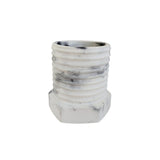 Matera de mesa Tornillo Mármol Negro 10x10cm de Cemento Circular de 0.8 Litros - Jardineria | Bylmo