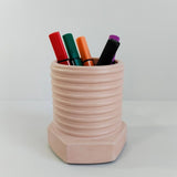 Matera de mesa Tornillo Palo de Rosa 10x10cm de Cemento Circular de 0.8 Litros - Jardineria | Bylmo