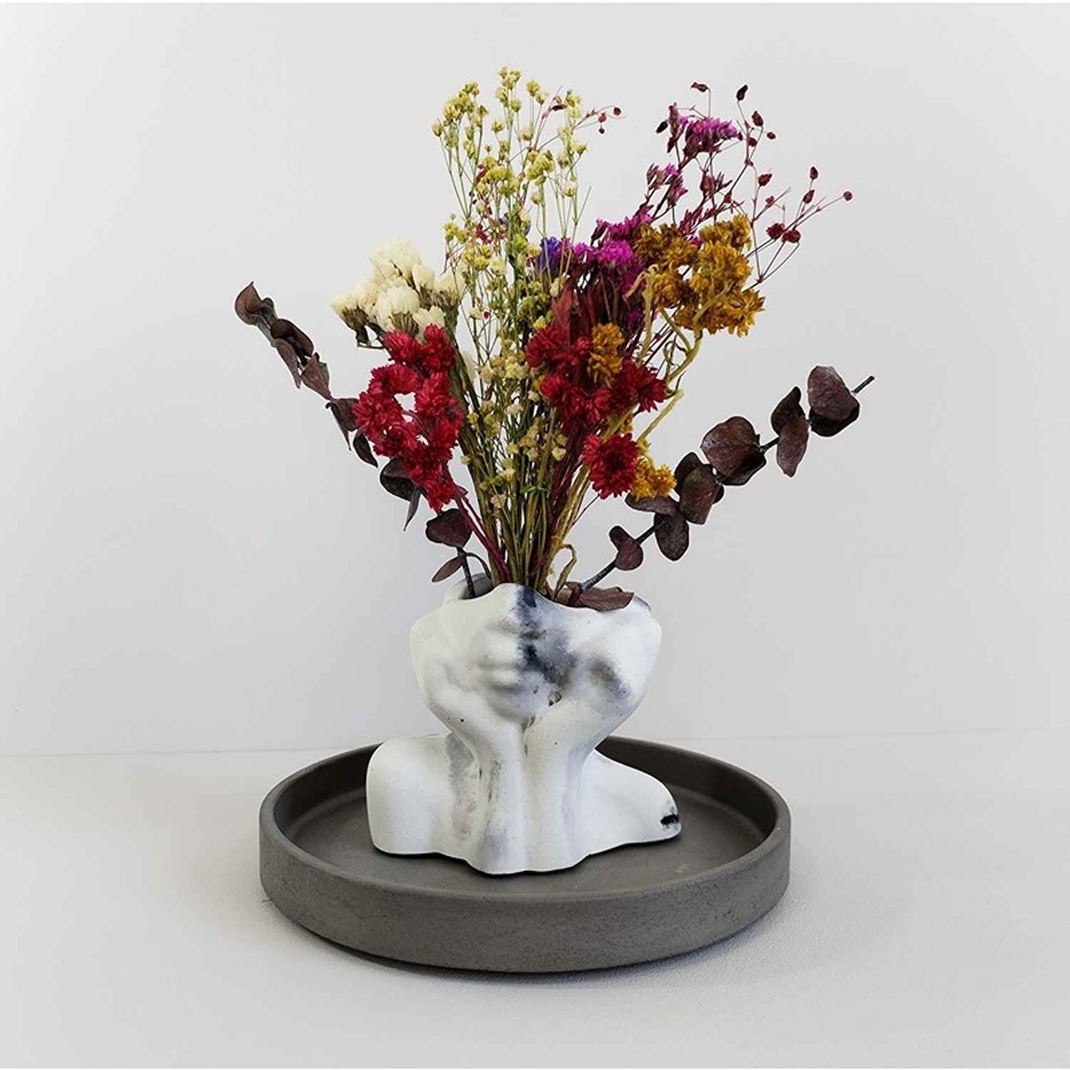 Florero Face Marmól Negro 5 cm Minimalista - Jardineria | Bylmo