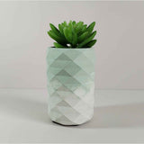 Florero Frida Blanco y Verde Menta 6 cm Minimalista - Jardineria | Bylmo