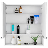 Gabinete Jaspe Blanco 60 cm con Dos Puertas y Espejo - Gabinetes | Bylmo