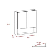 Gabinete Jaspe Blanco 60 cm con Dos Puertas y Espejo - Gabinetes | Bylmo