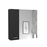 Gabinete de Baño Barcelona Wengue 60x60cm Cuadrado con Espejo y con Dos Entrepaños - Gabinetes | Bylmo