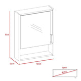 Gabinete Eco Roble 46 cm con Espejo y Entrepaños - Gabinetes | Bylmo