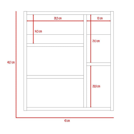 Gabinete de Baño Labelle Blanco 45x49.7cm Cuadrado con Espejo y con Tres Entrepaños - Gabinetes | Bylmo
