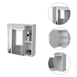 Gabinete de Baño Labelle Plus Blanco 45x49.7cm Cuadrado con Espejo y con Tres Entrepaños - Gabinetes | Bylmo