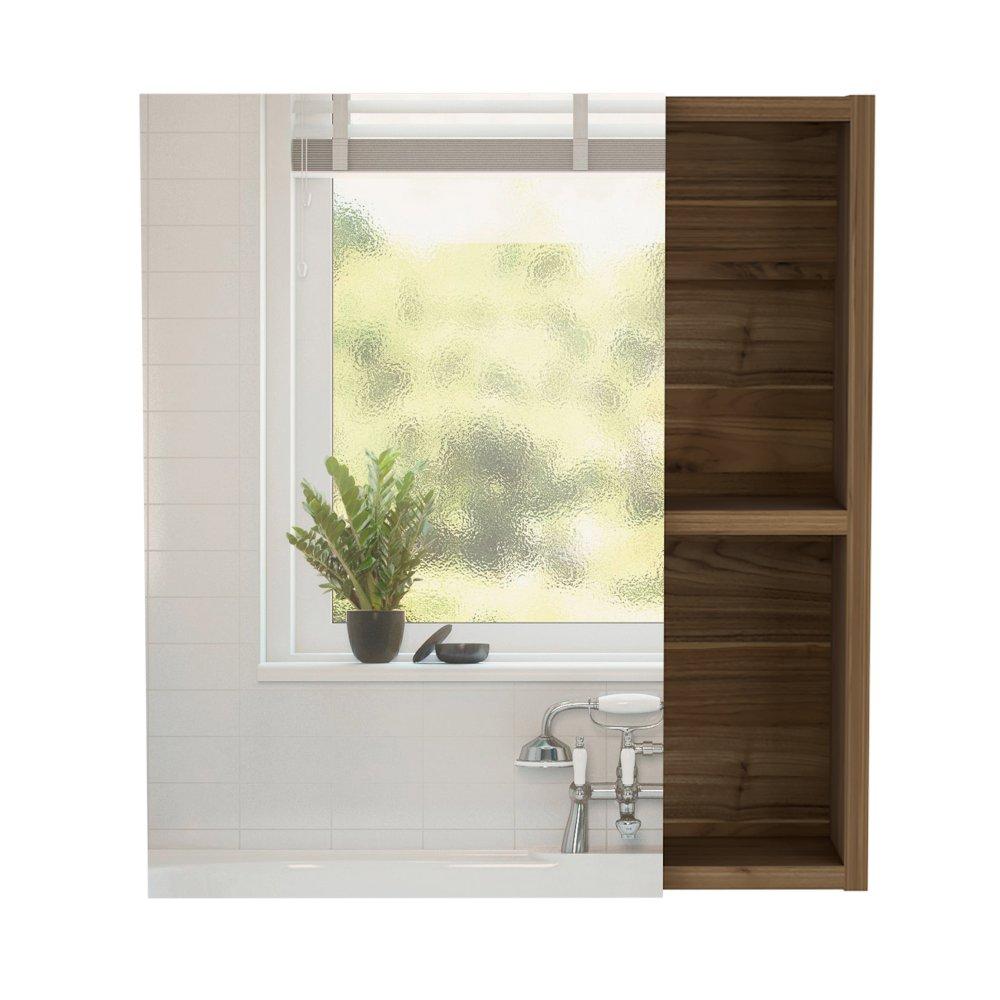 Gabinete de Baño Labelle Gales 45x49.7cm Cuadrado con Espejo y con Tres Entrepaños - Gabinetes | Bylmo