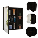 Gabinete de Baño Labelle Plus Wengue 45x49.7cm Cuadrado con Espejo y con Tres Entrepaños - Gabinetes | Bylmo