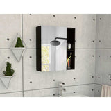 Gabinete de Baño Labelle Plus Wengue 45x49.7cm Cuadrado con Espejo y con Tres Entrepaños - Gabinetes | Bylmo