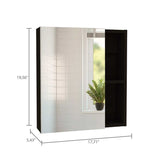 Gabinete de Baño Labelle Plus Wengue 45x49.7cm Cuadrado con Espejo y con Tres Entrepaños - Gabinetes | Bylmo
