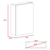 Gabinete de Baño Lumo Wengue 40x50.5cm Cuadrado con Espejo y con Un Entrepaño - Gabinetes | Bylmo