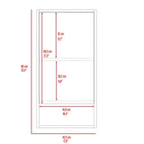 Gabinete de Baño Mariana Blanco 45.5x90cm Rectangular con Espejo y con Dos Entrepaños - Gabinetes | Bylmo