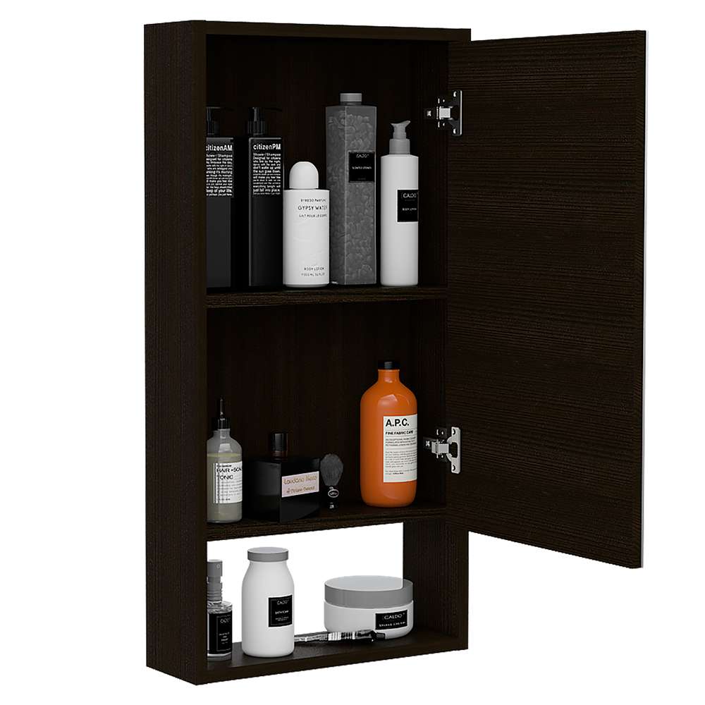 Gabinete Marianna Wengue 45 cm con Espejo y Entrepaño - Gabinetes | Bylmo