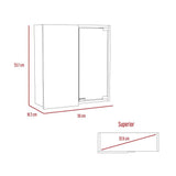 Gabinete Miro Blanco 50 cm con Dos Puertas y Espejo - Gabinetes | Bylmo