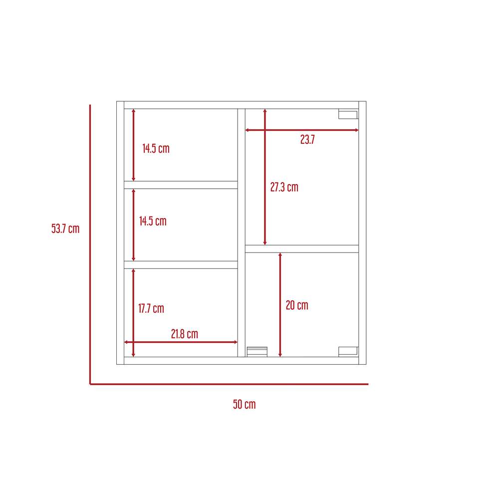 Gabinete Miro Blanco 50 cm con Dos Puertas y Espejo - Gabinetes | Bylmo