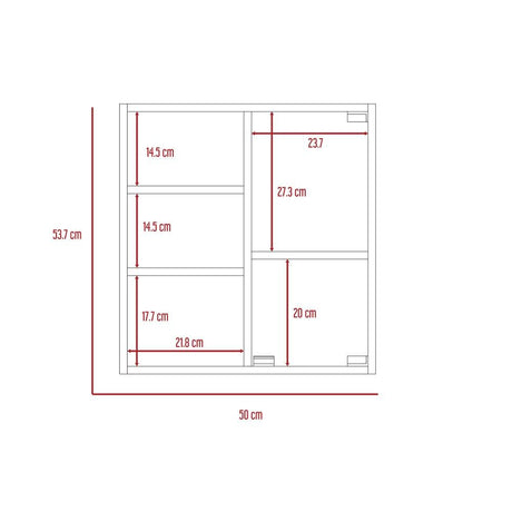 Gabinete de Baño Miro Rovere 50x53.7cm Cuadrado con Espejo y con Tres Entrepaños - Gabinetes | Bylmo