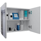 Gabinete Neve Blanco 47 cm con Dos Puertas y Espejo - Gabinetes | Bylmo