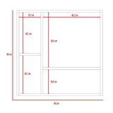 Gabinete de Baño Sines Wengue 60x60cm Cuadrado con Espejo y con Dos Entrepaños - Gabinetes | Bylmo