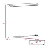 Gabinete de Baño Toledo Gales 50x53cm Cuadrado con Espejo y con Dos Entrepaños - Gabinetes | Bylmo