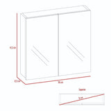 Gabinete Vanta Roble Gris 50 cm con Espejo - Gabinetes | Bylmo