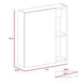 Gabinete de Baño Labelle Coñac 45x49.7cm Cuadrado con Espejo y con Tres Entrepaños - Gabinetes | Bylmo