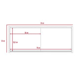 Gabinete de Baño Note Miel y Blanco 81x33cm Rectangular sin Entrepaños - Gabinetes | Bylmo