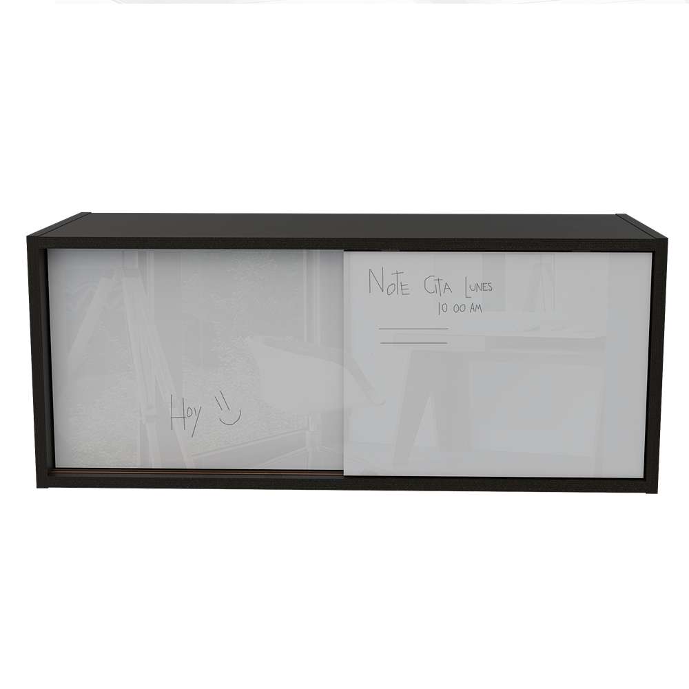 Mueble Note Wengue y Blanco 81 cm con Puertas Corredizas - Gabinetes | Bylmo