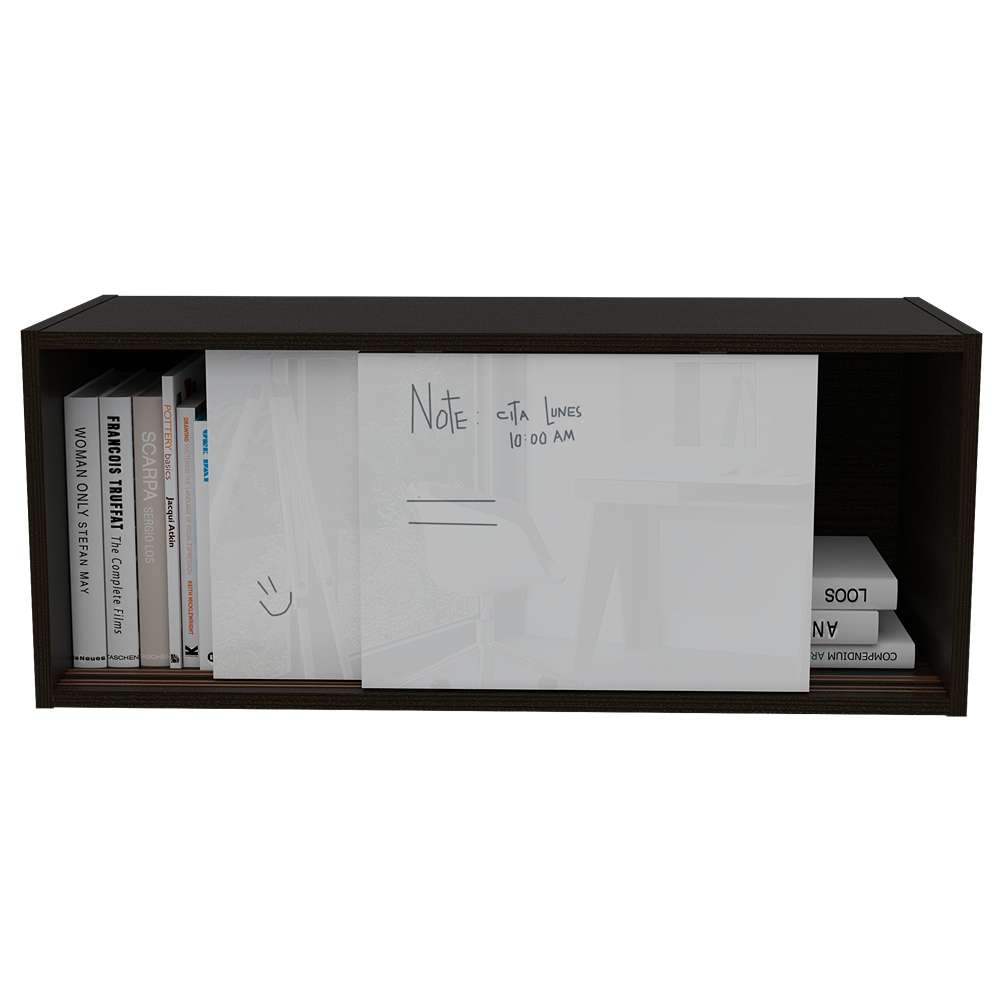Mueble Note Wengue y Blanco 81 cm con Puertas Corredizas - Gabinetes | Bylmo