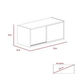 Mueble Note Wengue y Blanco 81 cm con Puertas Corredizas - Gabinetes | Bylmo