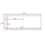 Mueble Note Wengue y Blanco 81 cm con Puertas Corredizas - Gabinetes | Bylmo