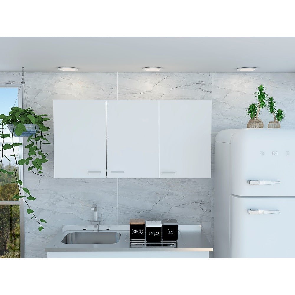 Mueble Superior con Tres Puertas Blanco 120 cm - Cocinas | Bylmo