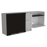 Mueble Superior de Cocina Blanco 150x60.2cm con Dos Entrepaños y con Tres Puertas - Cocinas | Bylmo