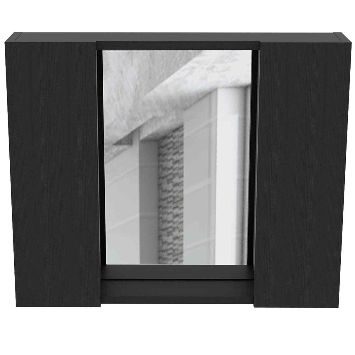 Gabinete de Baño Artemisa Wengue 60x50cm Cuadrado con Espejo y con Cuatro Entrepaños - Gabinetes de Baño | Bylmo