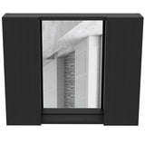 Gabinete de Baño Artemisa Wengue 60x50cm Cuadrado con Espejo y con Cuatro Entrepaños - Gabinetes de Baño | Bylmo