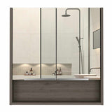 Gabinete de Baño Jaspe Ceniza 60x63cm Cuadrado con Espejo y con Tres Entrepaños - Gabinetes de Baño | Bylmo