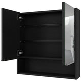 Gabinete de Baño Jaspe Wengue 60x62.5cm Cuadrado con Espejo y con Tres Entrepaños - Gabinetes | Bylmo