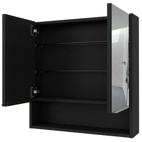 Gabinete de Baño Jaspe Wengue 60x62.5cm Cuadrado con Espejo y con Tres Entrepaños - Gabinetes | Bylmo
